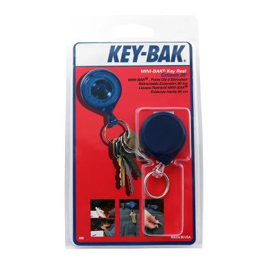 KEY-BAK nøglering Mini-Bak BLÅ med clips